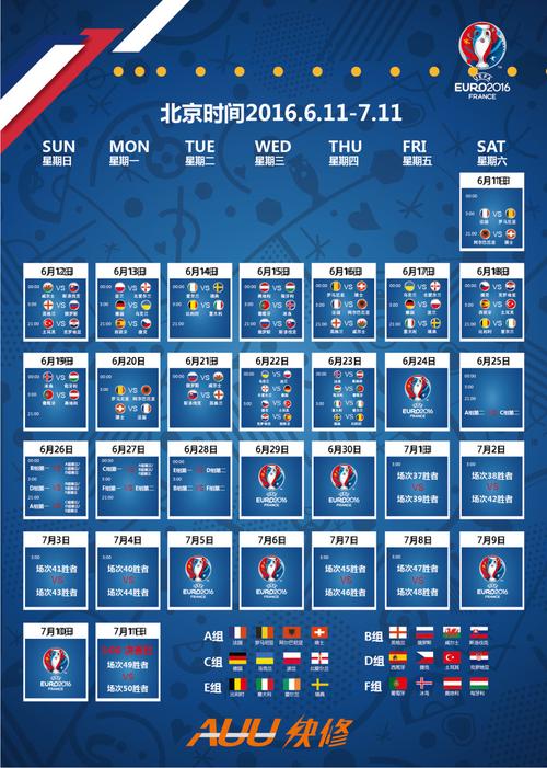 欧洲杯日战报（欧洲杯 日程表）